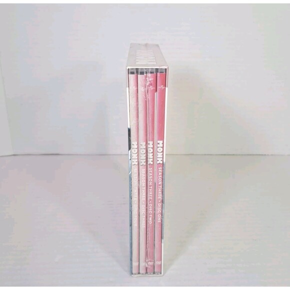 Monk Complete Season 3 3rd Three New Sealed DVD Tony Shalhoub 4 Discs Set TV - Picture 3 of 3